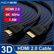 ACASIS HDMI Cable 8K60HZ HDMI 2.1 Male to Male High Speed HDMI Adapter 3D for Apple TV PS3/4/4 pro Nintendo Switch Projector HDMI 1.0Meter（Black)
