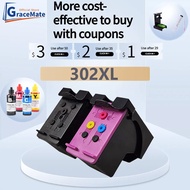 Gracemate 302XL Refilled Ink Cartridge For Hp 302 Xl Hp302 Deskjet 2130 2131 1110 1111 1112 3630 383
