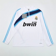 Retro Edition 2009/2010 Real Madrid Long Sleeves Training Shirt White Men's Sportswear