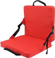 Red Portable Stadium Seat Cushion Oxford Cloth Foldable Chair Cushion Bleacher Seats with Backrest Lightweight Padded Seat for Outdoor and Sport Events