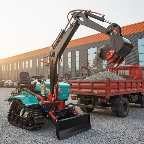 Farm Crawler Tractor 45HP 65HP 85HP Heavy Duty Agricultural Machinery Rubber Track Rotary Tiller Cul