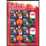 SINGAPORE 2005 MERRY CHRISTMAS 1ST LOCAL (2004 FESTIVALS STAMPS) MYSTAMP SOUVENIR SHEET OF 8 STAMPS IN MINT MNH UNUSED
