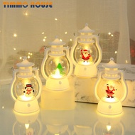 [Timmo House]Christmas Night Light Portable LED Flameless Candle Small Oil Lamp Decoration Prop Creative Holiday Decor