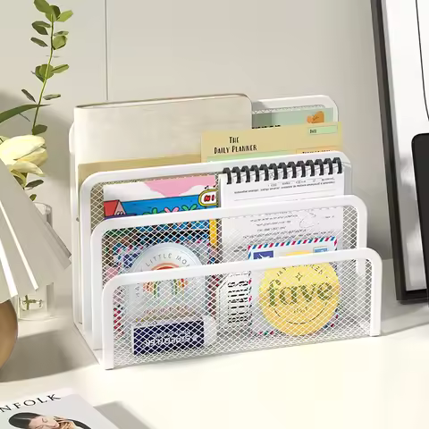 Desktop Mail Organizer Folder Mail sorter Desktop file organizer Metal mesh with 3 vertical vertical