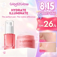 Glad2Glow 2In1Skincare Set Brightening Glowing/PDRN/Repair/Anti Acne/Aging/Dark spot moisturizer Fac