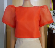 Filipiniana Kimona Blouse Orange