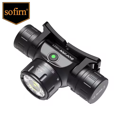 Sofirn HS21 Headlamp 2000lm Infrared Induction Torch 18650 USB C Rechargeable Flashlight SFT40 Red L