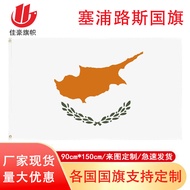 90 * 150cm Cyprus Flag Ready Stock Wholesale 3 * 5Ft Polyester Flag Manufacturer Cyprus Flag #