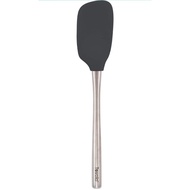 Tovolo Flex-Core All Silicone Spoonula Spatula Spoon for kitchen cooking & baking - Wood / Metal / S