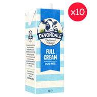 原箱 新總代理 新批次 澳洲德運全脂保鮮奶 Devondale UHT Full Cream Milk  原箱 (10 x 1000ml )#603015 #澳洲No.1 乳品品牌，口味天然