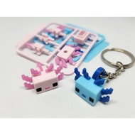 [Meow.sensei] Minecraft Inspiration Axolotl Mini Model Set/Keychain