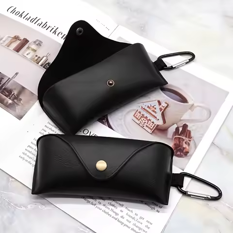 1pc Glasses Case Hook Portable Glasses Case Soft Bag Glasses Case Sports Fashion Decorative Glasses 