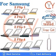 Sim Tray Card For Samsung Galaxy Z Flip 1 2 3 4 / Z Flip2 Flip3 Flip4 F7000 F7070 F7110 Sim Card Ada