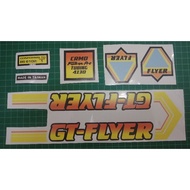 BMX GT Flyer Falcon Pro Decal Transparent Printed Sticker set