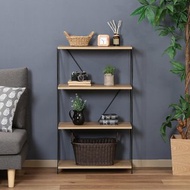 日本FUJI BOEKI 極簡工業風四層置物收納架(寬60cm)-DIY-淺棕