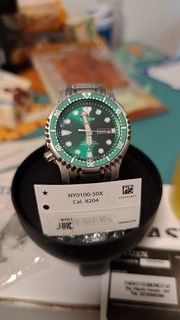 少有 氧氣樽包裝 CITIZEN Promaster Aqualand NY0100-50X 綠面紅針 超級鈦 左的 歐洲限定版 歡迎以玩具交換
