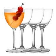 Nick and Nora Coupe Cocktail Glasses - Handblown Set of 4 Vintage Coupe Glass to Serve a Manhattan M