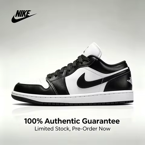 Nike Air Jordan 1 'Panda' Sport Casual Sneakers, Shock Absorption and Anti-Slip, Retro Basketball Sh