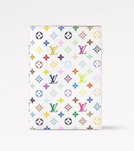 全新 LV 村上隆 白三彩 護照套 passport holder