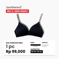 SanAmoreZ Wai 1 PC Seamless Bra Wireless Bra Thin Foam Bra Plus Size 38B-40C Underwire Bra