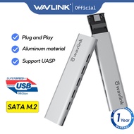 กล่องใส่ Wavlink M.2 SATA NGFF SSDกล่องหุ้มอะลูมิเนียม M.2 6Gbps พร้อม USB-C รองรับ USB Gen 2 B-Key
