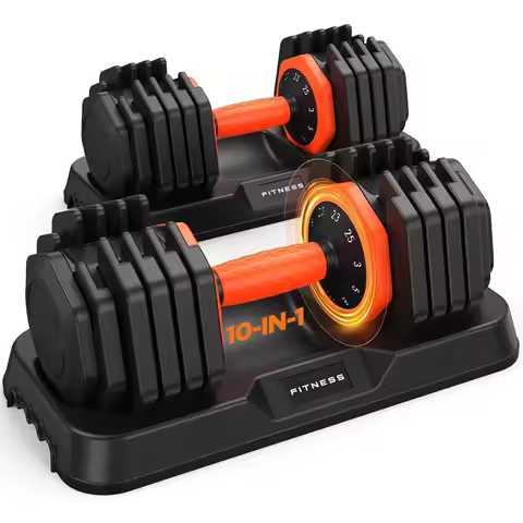 2026 Updated Adjustable Dumbbell Set of 2,50lb Weights Dumbbell with Storage Box,Adjustable Weights 