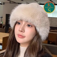 Russian Mongogogol Style Soft Fur Beanie Hat Winter Fur Bucket Hat Fashion Style Spring