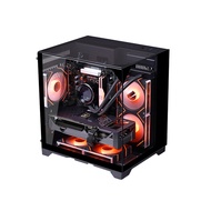 danglan-PC Case Sea View Room Gaming Computer Desktop M-ATX Motherboard Double-Sided Tempered Glass