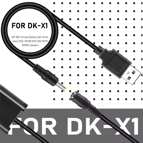 Durable NP-BX1 Virtual Battery DK-X1 for Sony DSC-RX100 DSC RX1 RX1R Camera