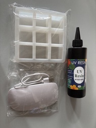滴膠套裝 UV膠 UV燈 硅膠模 UV Resin Kit with Mold and Lamp