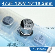 10pcs Electrolytic Capacitor 47uF 100V SMD Aluminum Electrolytic Capacitor 100V47uF 47uF100V 10x10.2