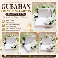 gubahan frame mas kahwin sahaja