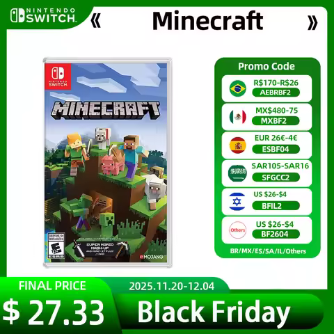 Minecraft -100% Original Nintendo Switch Deals - Adventure Simulation Genre Support TV Tabletop Palm