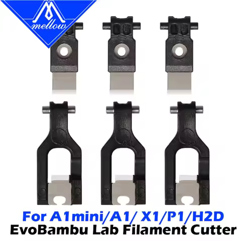 Mellow SK5 Steel Filament Cutter Blade for Bambu Lab H2D H2S H2C P1S P1P X1C X1E A1 Mini 3D Printer 