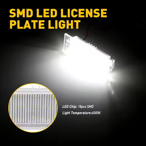 2x LED CANBUS License Number Plate Light For Opel Zafira B Astra H J Corsa D C Insignia Meriva-A for