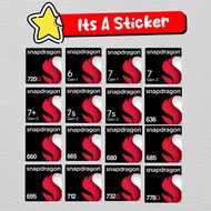 SOC Snapdragon 6 & 7 & 8 Gen Series Qualcomm Android Processor Stickers Waterproof Vinyl Material