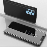 CASE SAMSUNG A33 A53 A73 5G CASING FLIP COVER MIRROR STANDING AUTOLOCK BACK COVER
