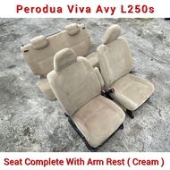 Perodua Viva Avy Mira Seat With Armrest Complete Set ( Cream ) / Car Cushion / Kusyen Kerusi Kereta