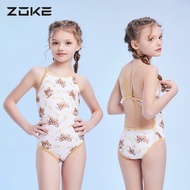 Girls' Swimwear Zoke Professional Training Swimsuit Swimming Outfit For Kids 3 To 16 Years Old