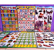 Poster (RETAIL) educational wall poster, letter recognition, fruit poster,/poster, alif ba ta,/tempe
