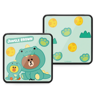 GARMMA - LINE FRIENDS 玻璃鏡面快充行動電源 10000mAh/附防摔手繩 叢林系列2 恐龍熊大