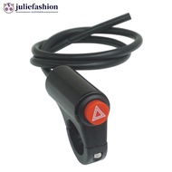 JULIEFASHION Motorcycle Electric Bike Switch Double Flashing Warning Switch Button Emergency Lamp Si