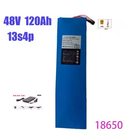 48V 120Ah 18650 13s4p powerful battery pack large capacity lithium battery rechargeable li-ion batte