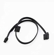 Motherboard ATX Mini 4-Pin to 2X Right-Angle 15-Pin SATA Hard Drive HDD Power Supply Adapter Cable(M