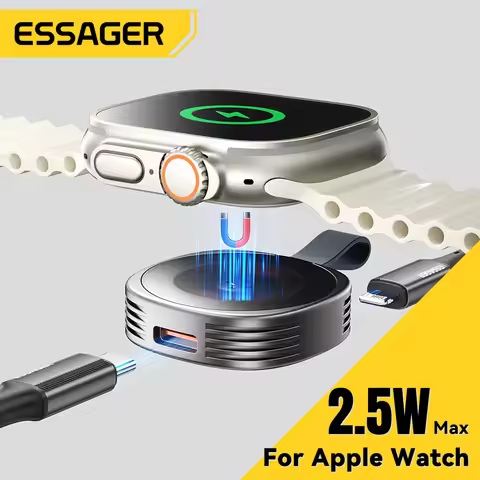 Essager Magnetic Wireless Charger For Apple Watch 9 8 7 6 5 4 3 SE Ultra Fast Charging Station Dual 