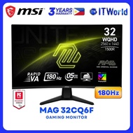 MSI MAG 32CQ6F - 31.5" 2560x1440 WQHD / 180Hz / Rapid VA / 0.5ms GTG / 1500R Curved Gaming Monitor