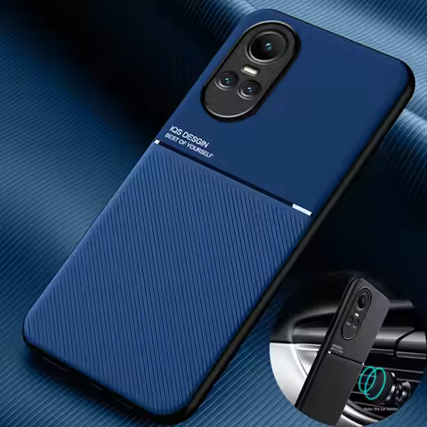 For OPPO Reno 10 5G CPH2531 Case Luxury Texture Soft Magnetic Phone Cases for Oppo Reno10 Pro Global
