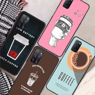 OPPO F7 F9 F9 Pro A7X F11 A9 2019 F11 Pro F17 F17 Pro F19 A74 4G 5G F19 Pro F19 Pro Plus 5G TPU Spot black soft bag phone case cartoon pattern coffee