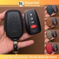 Toyota Camry car key cover, genuine cowhide car key cover TOY_D4 - Manh The Handmade Leather