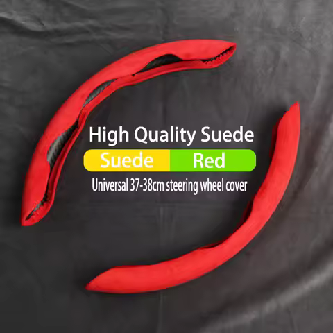 Suede 1Pair Car Steering Wheel Cover Non-slip 38cm Universal For Mercedes Benz AMG A B C E S Class W